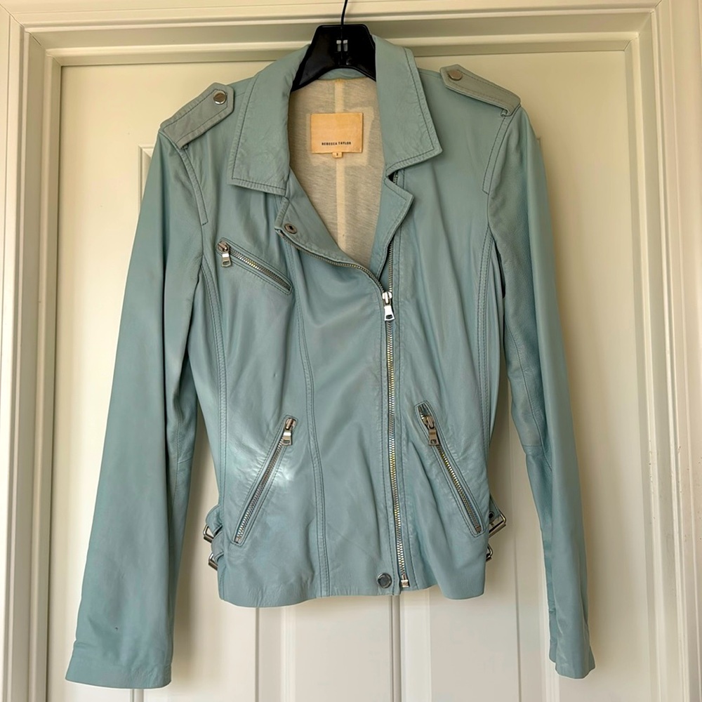 Rebecca Taylor leather moto jacket